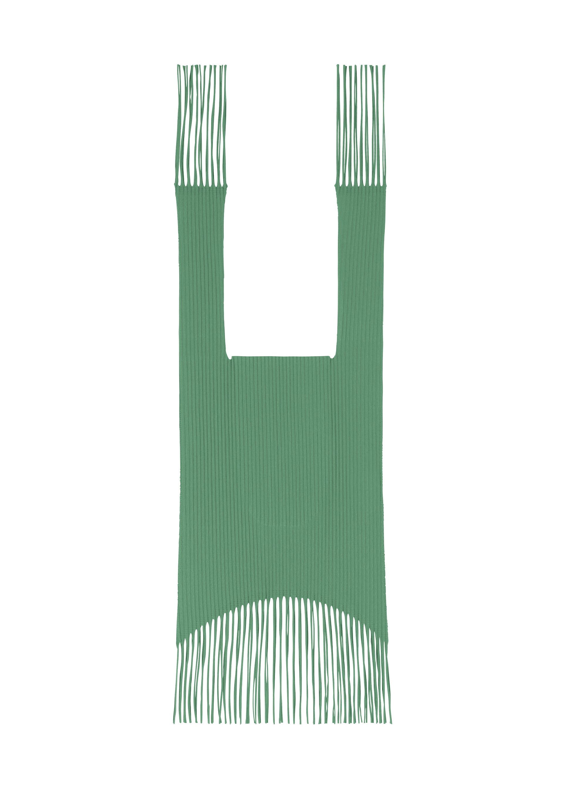 FRINGE FINE KNIT PLEATS BAG、バッグ&財布_トートバッグ、グリーン