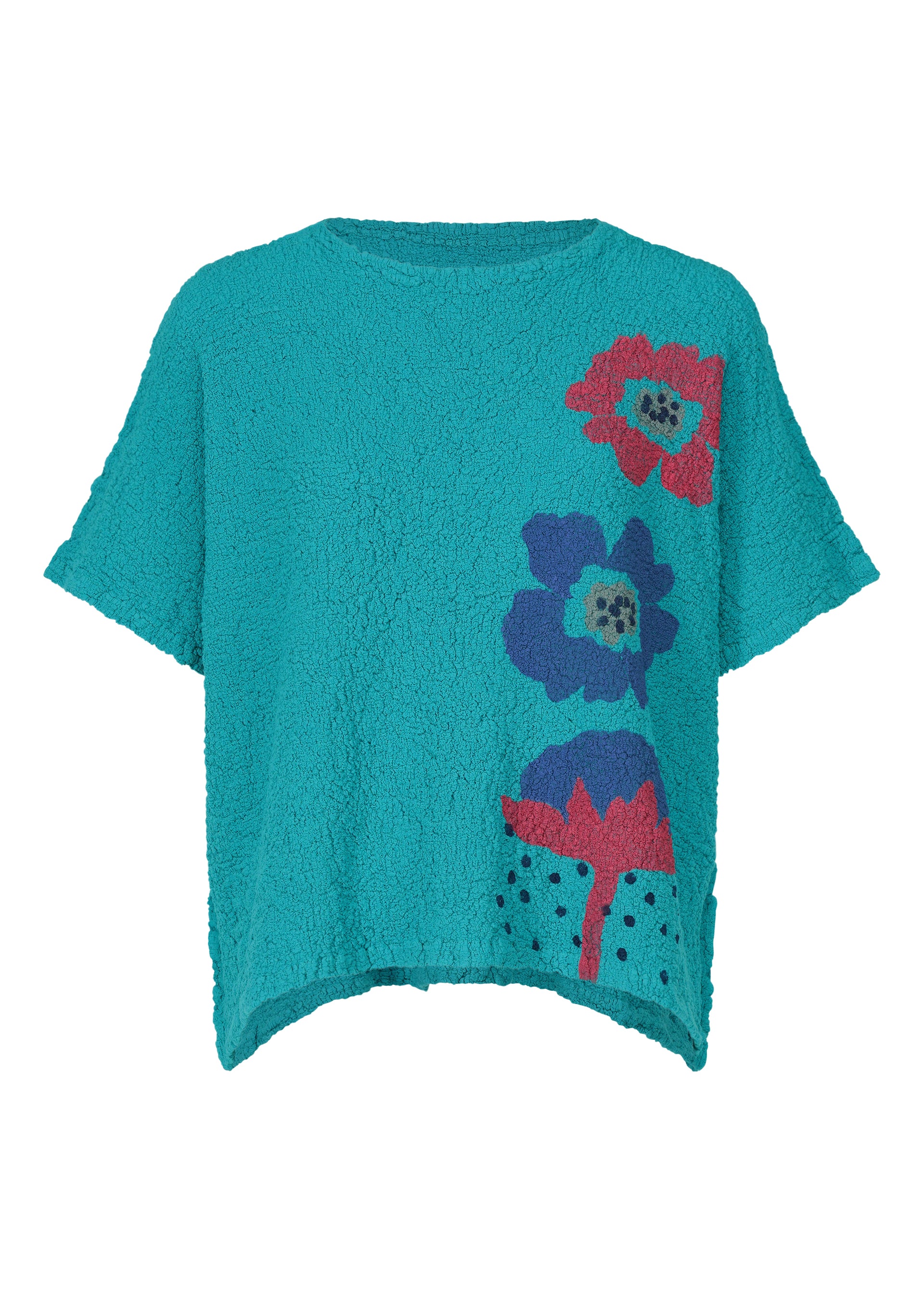 GROW PRINT CAULIFLOWER、ウィメンズ_トップス_トップ、ブルー