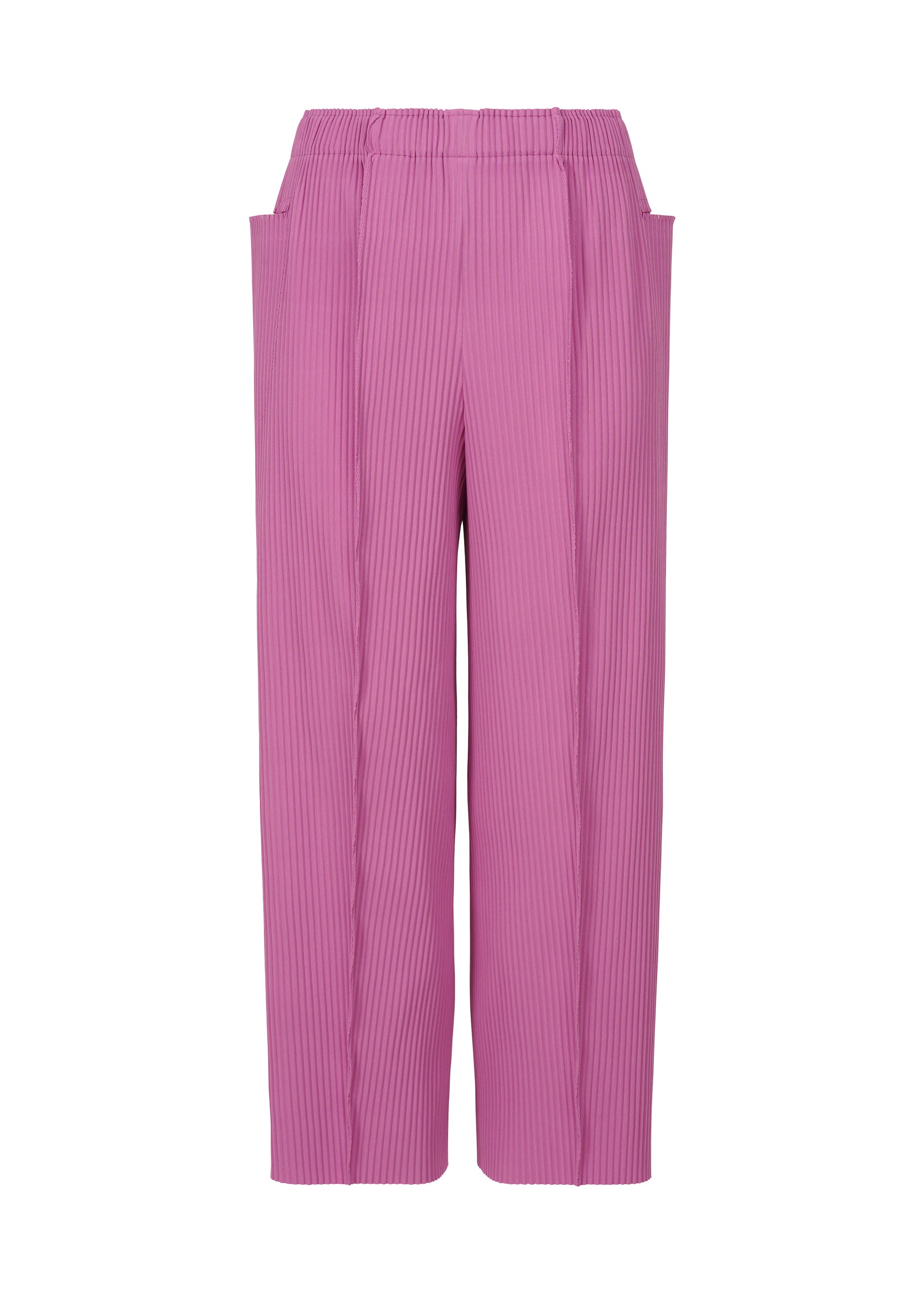 FINE KNIT PLEATS COLOR 1、ウィメンズ_パンツ、ピンク