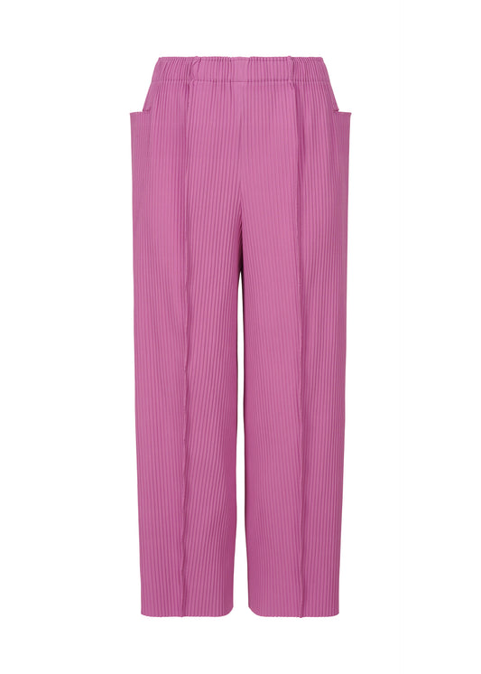 FINE KNIT PLEATS COLOR 1、ウィメンズ_パンツ、ピンク