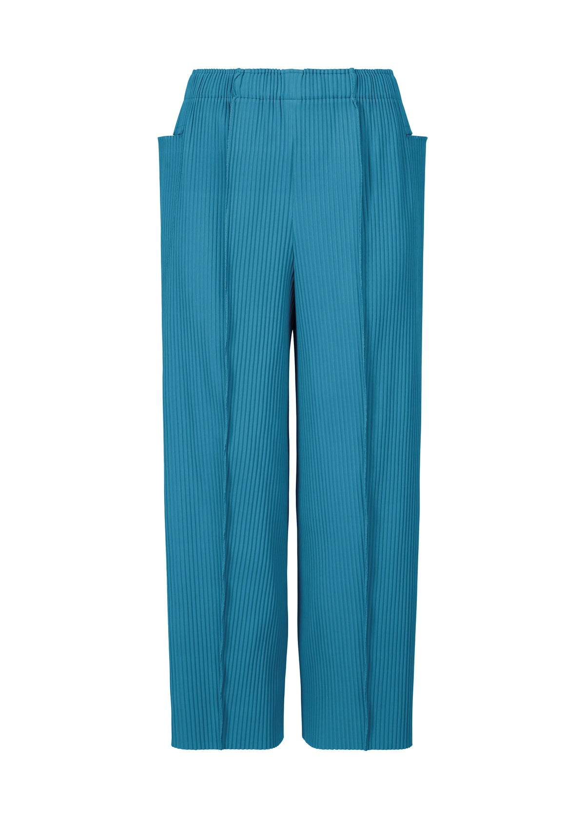 FINE KNIT PLEATS COLOR 1、ウィメンズ_パンツ、ブルー