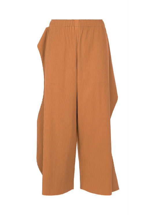 FINE KNIT PLEATS BOTTOM 1、ウィメンズ_パンツ、オレンジ