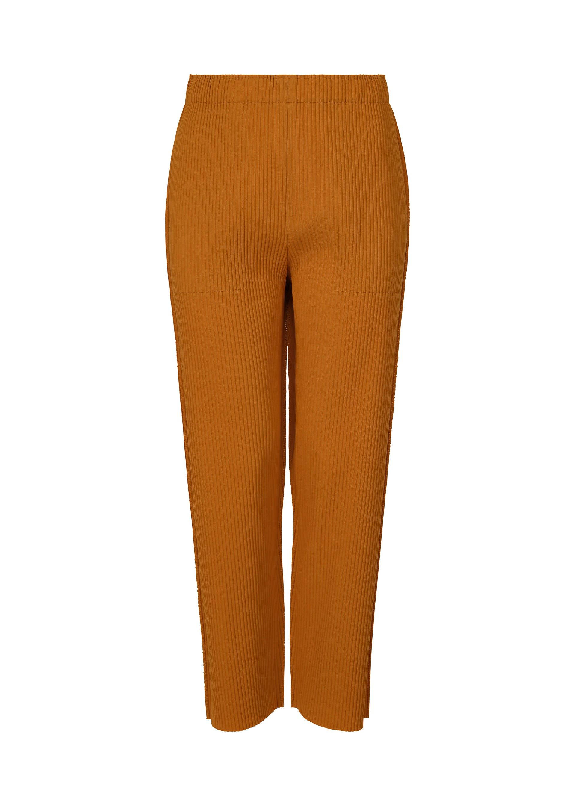 FINE KNIT PLEATS COLOR 2、ウィメンズ_パンツ、オレンジ