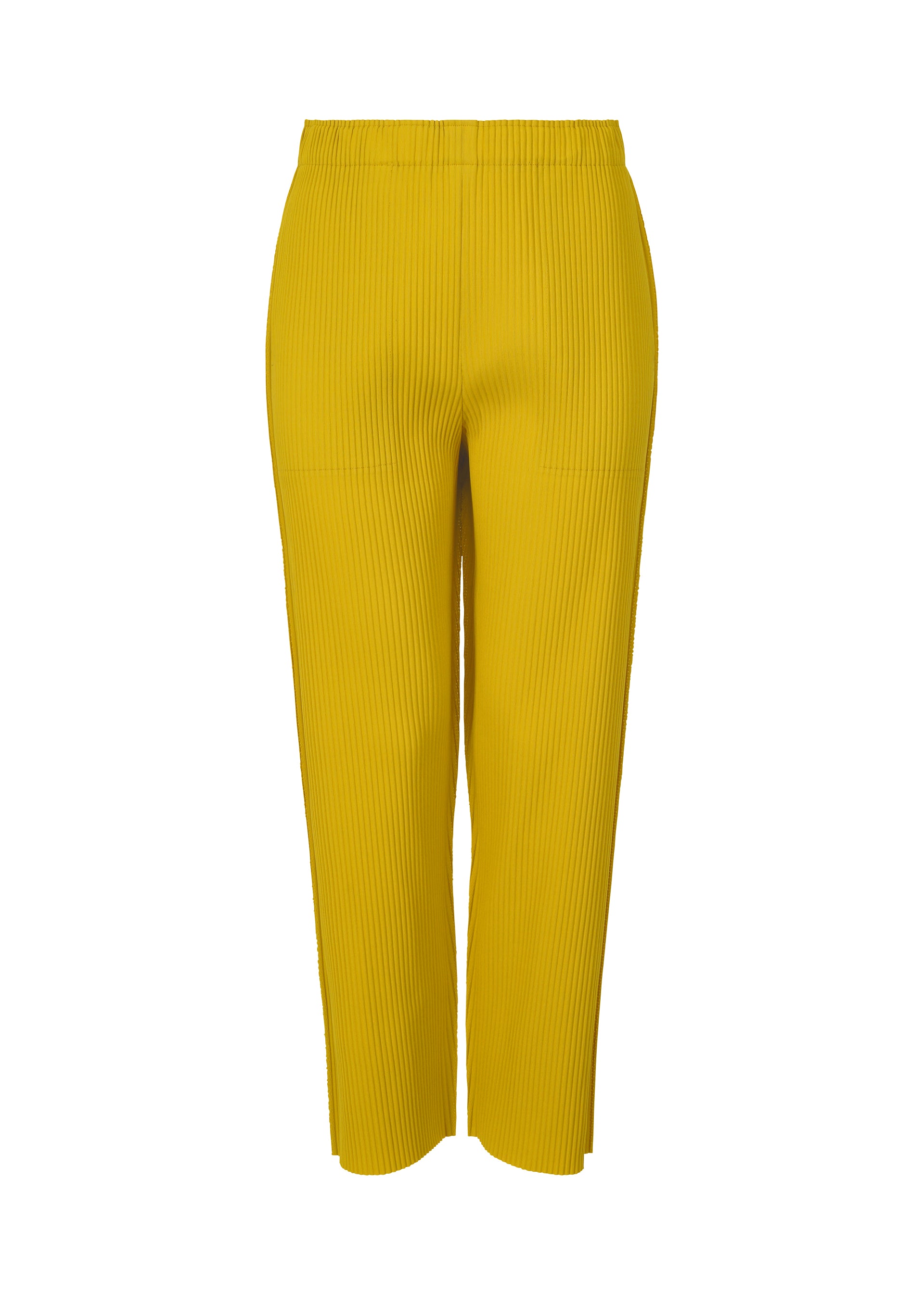 FINE KNIT PLEATS COLOR 2、ウィメンズ_パンツ、イエロー