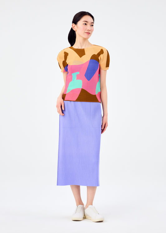 MIX FINE KNIT PLEATS BOTTOM、ウィメンズ_スカート、着用画像1