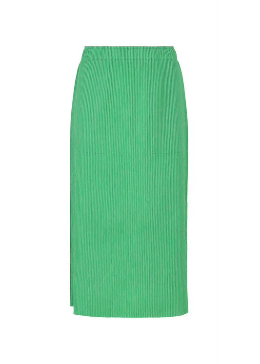 MIX FINE KNIT PLEATS BOTTOM、ウィメンズ_スカート、グリーン