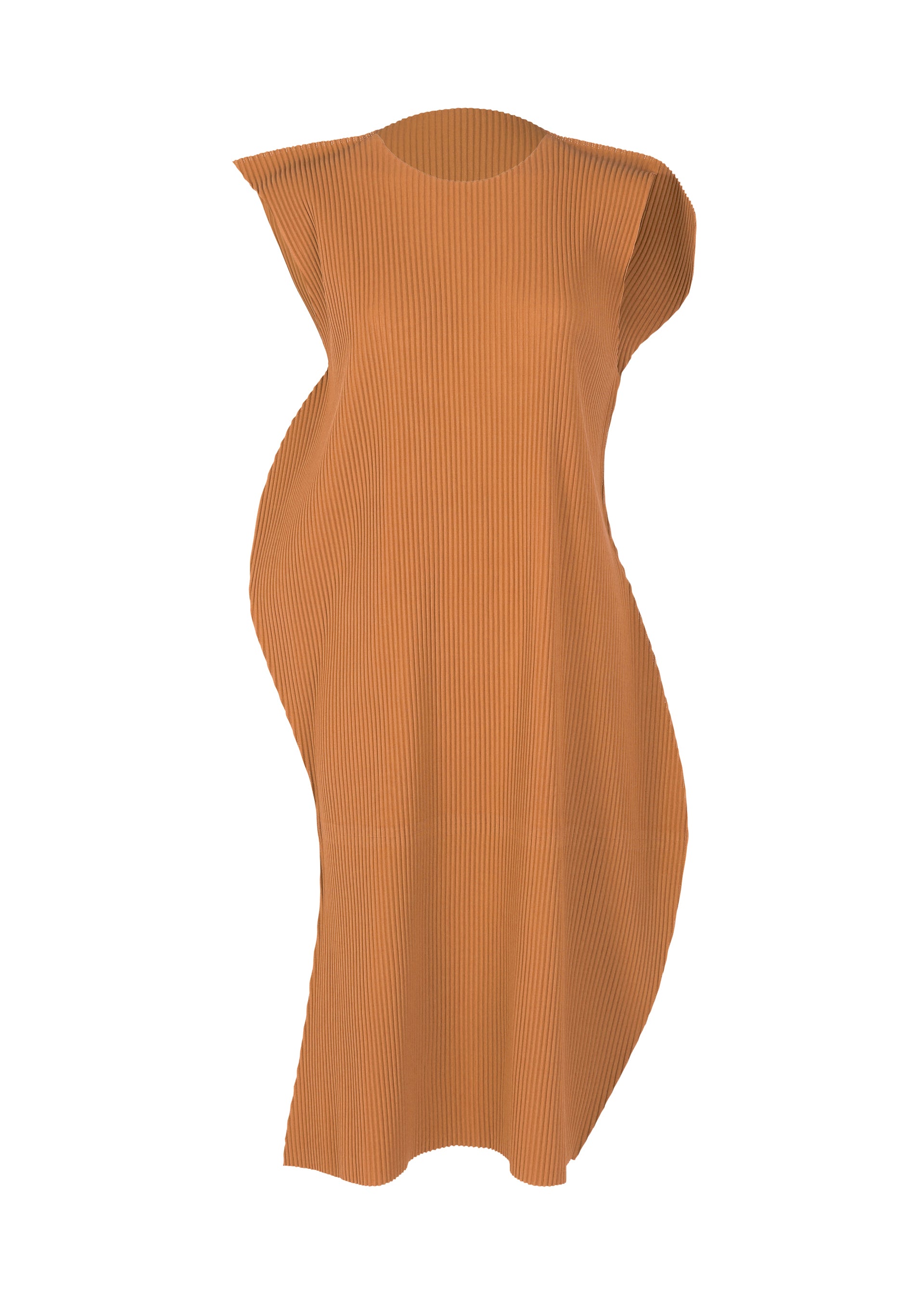 CURVE PLEATS、ウィメンズ_ワンピース、オレンジ