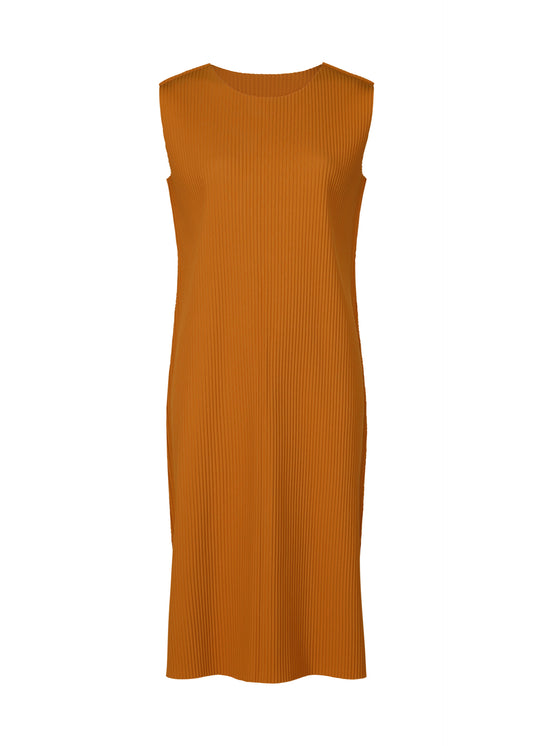 FINE KNIT PLEATS COLOR 2、ウィメンズ_ワンピース、オレンジ