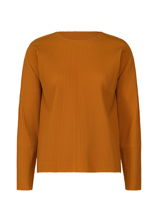 FINE KNIT PLEATS COLOR 2、ウィメンズ_トップス_トップ、オレンジ