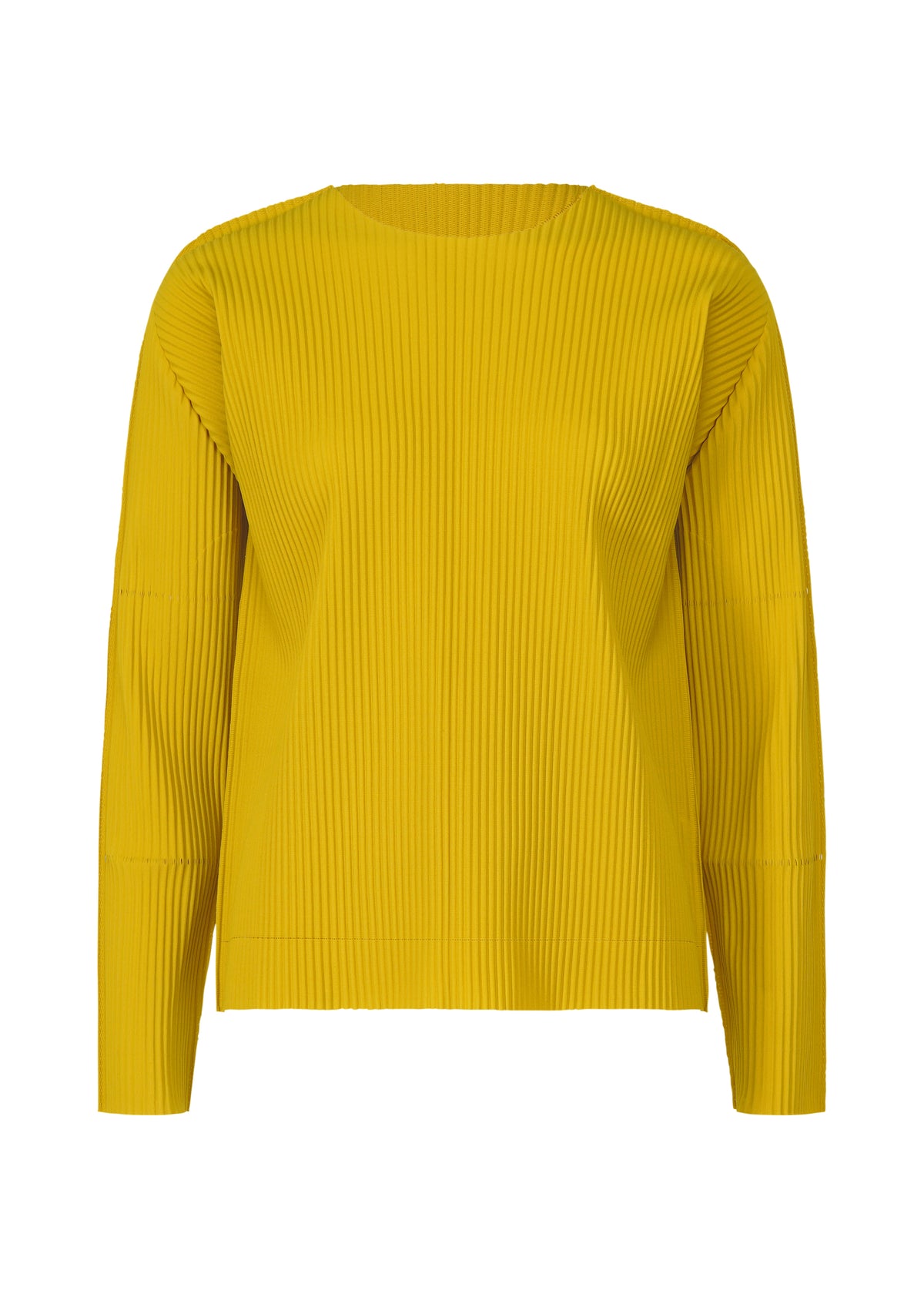 FINE KNIT PLEATS COLOR 2、ウィメンズ_トップス_トップ、イエロー