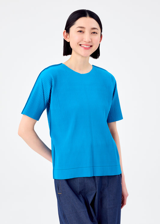 FINE KNIT PLEATS COLOR 1、ウィメンズ_トップス_トップ、着用画像1