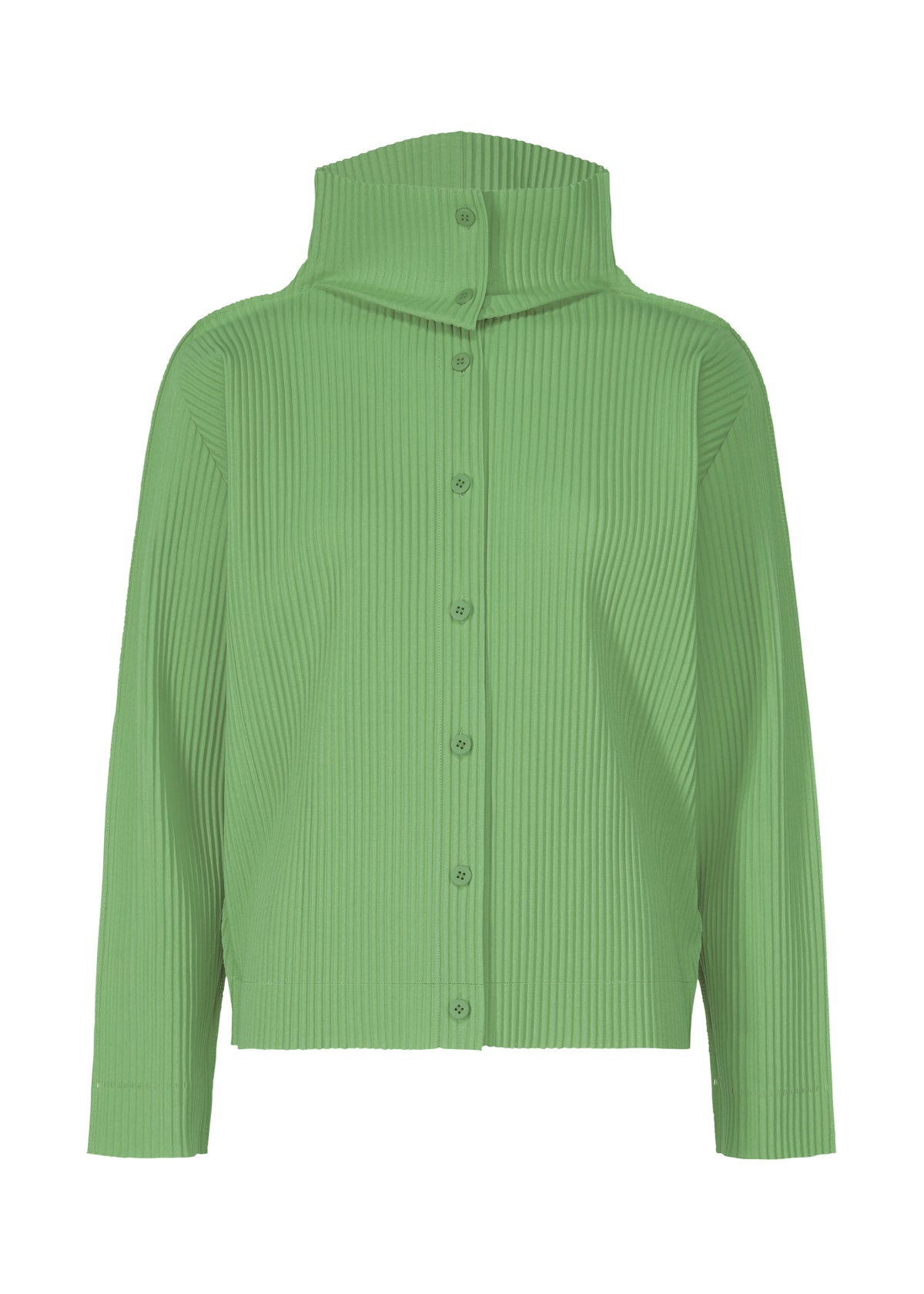 FINE KNIT PLEATS COLOR 2、ウィメンズ_トップス_カーディガン、グリーン