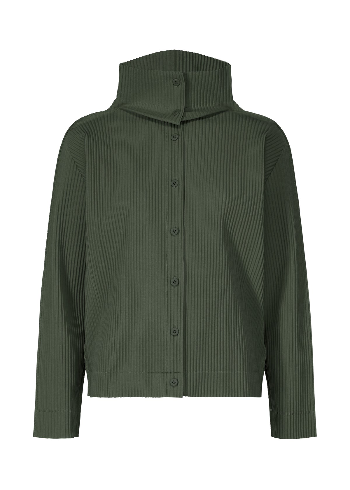 FINE KNIT PLEATS COLOR 2、ウィメンズ_トップス_カーディガン、カーキ