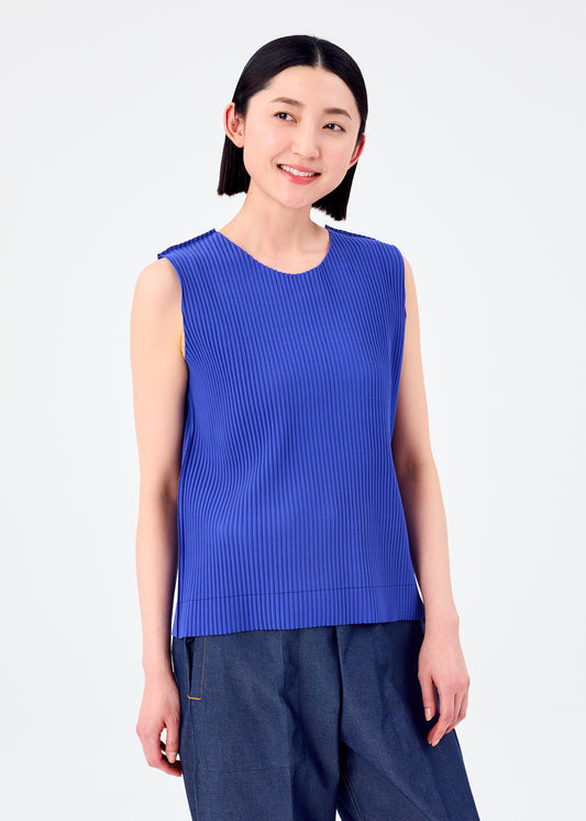FINE KNIT PLEATS COLOR 1、ウィメンズ_トップス_トップ、着用画像1