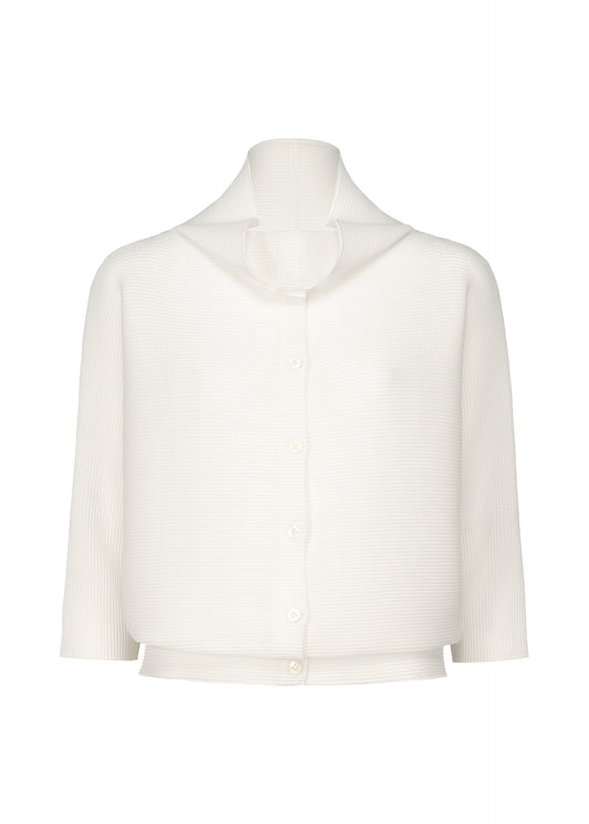 DOLMAN STRETCH PLEATS、ウィメンズ_トップス_カーディガン、ホワイト