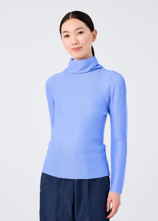 KNIT STRETCH PLEATS 1、ウィメンズ_トップス_トップ、着用画像1