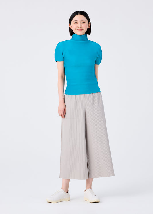 FINE KNIT PLEATS COLOR 2、ウィメンズ_パンツ、着用画像1