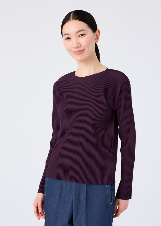 FINE KNIT PLEATS COLOR 1、ウィメンズ_トップス_トップ、着用画像1