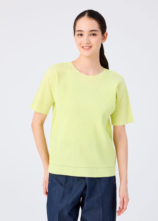 FINE KNIT PLEATS COLOR 2、ウィメンズ_トップス_トップ、着用画像1