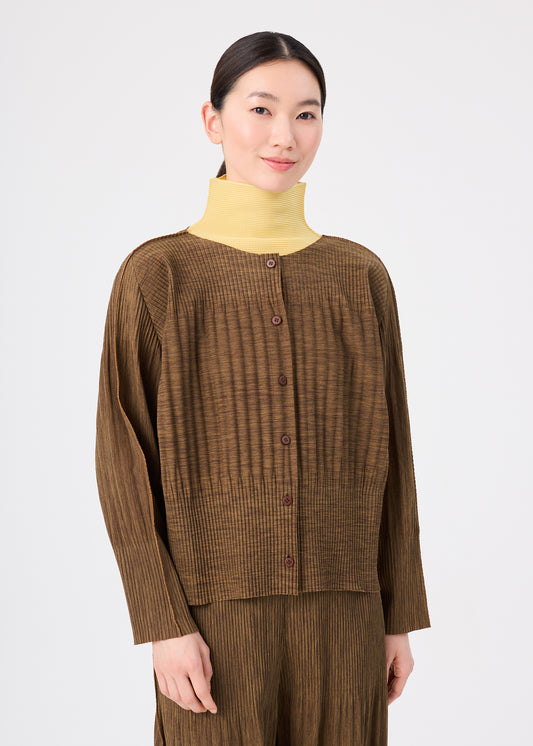 MIX FINE KNIT PLEATS、ウィメンズ_トップス_カーディガン、着用画像1
