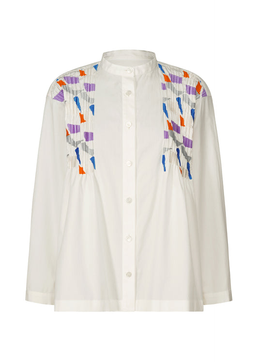 GRAINY SHIRT、ウィメンズ_トップス_シャツ、ホワイト