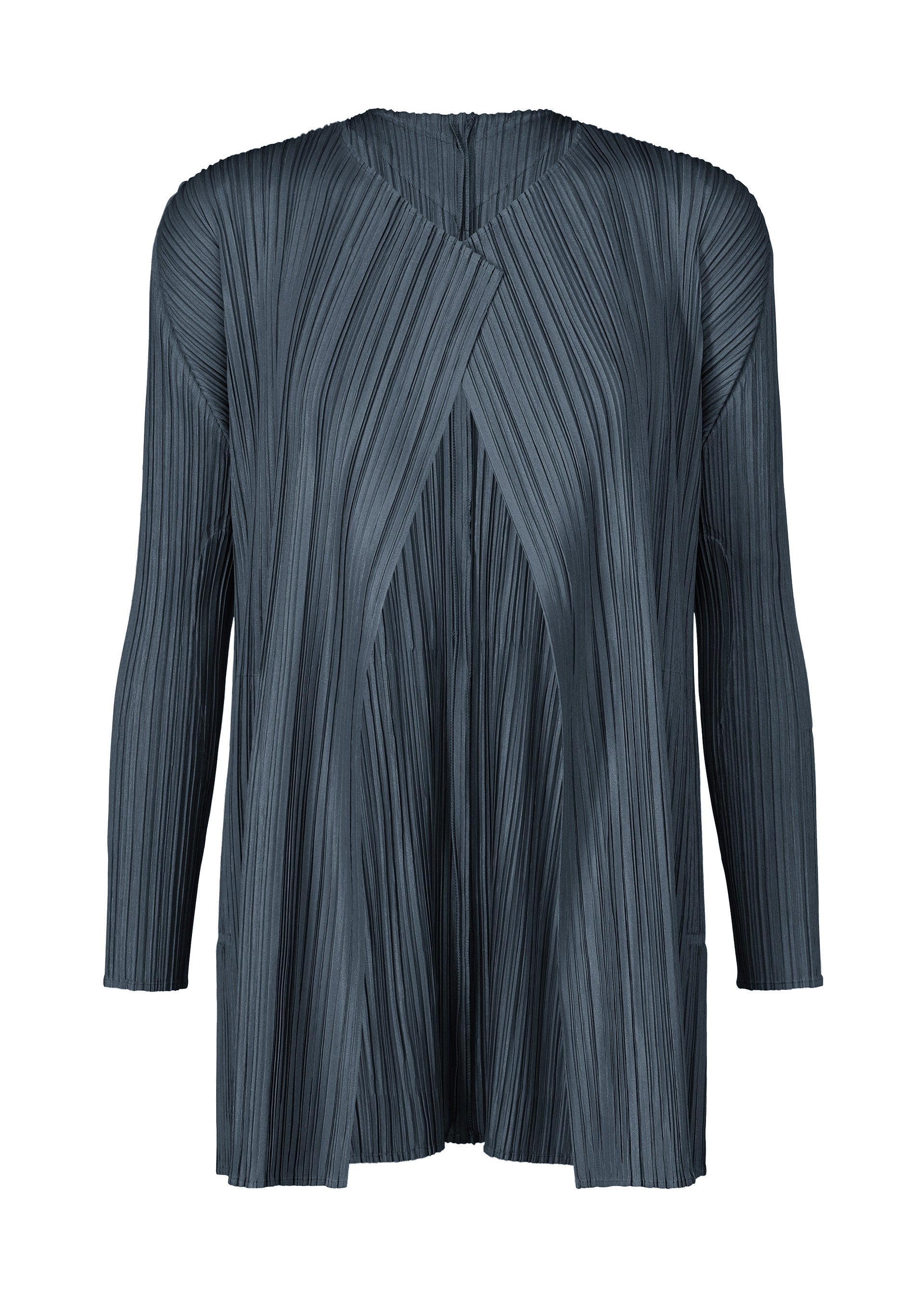 MELLOW PLEATS、ウィメンズ_トップス_カーディガン、ネイビー