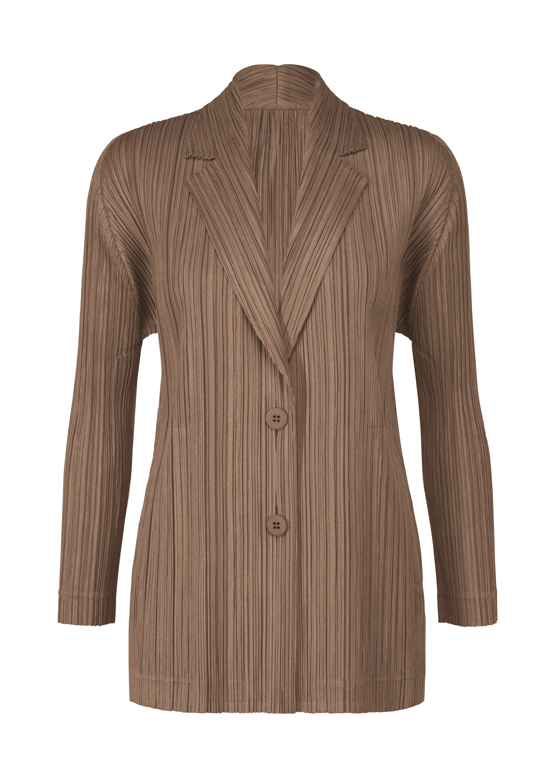 PLEATS JACKET、ウィメンズ_ジャケット&コート_ジャケット&ブルゾン、ブラウン
