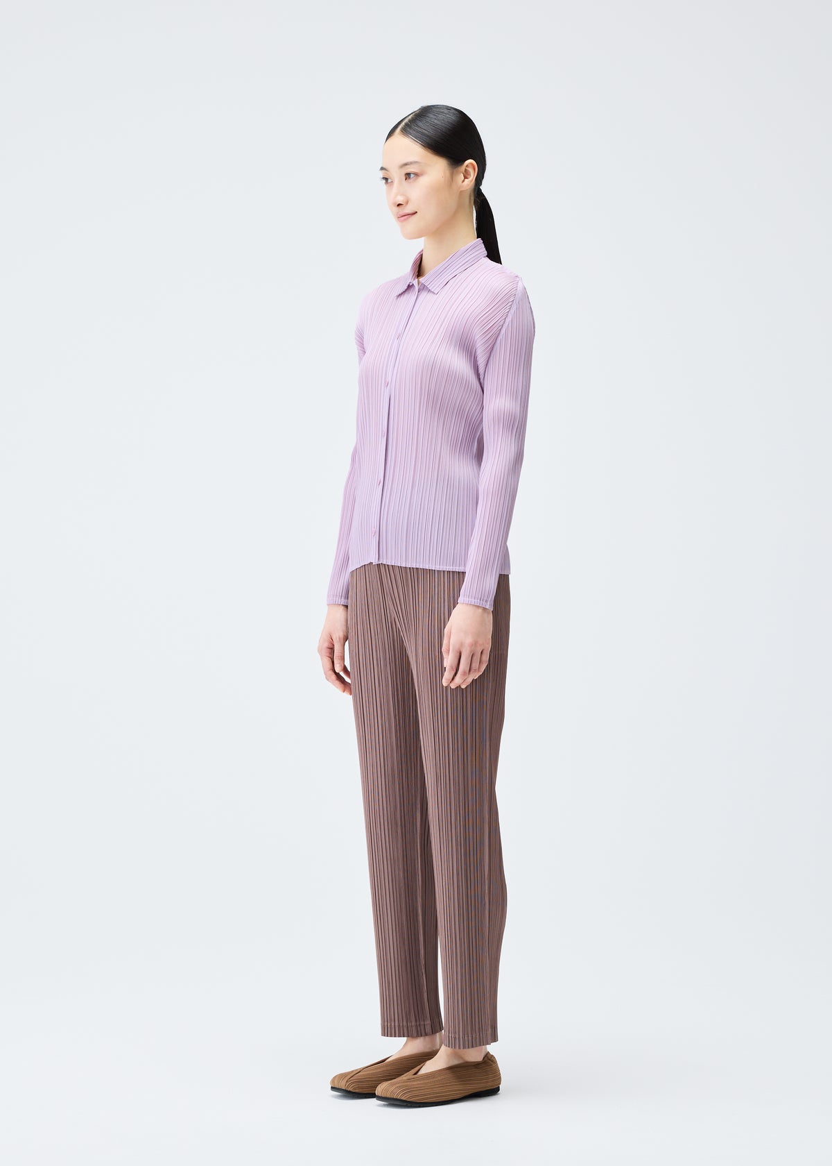 PLEATS SHIRT、ウィメンズ_トップス_シャツ、着用画像2