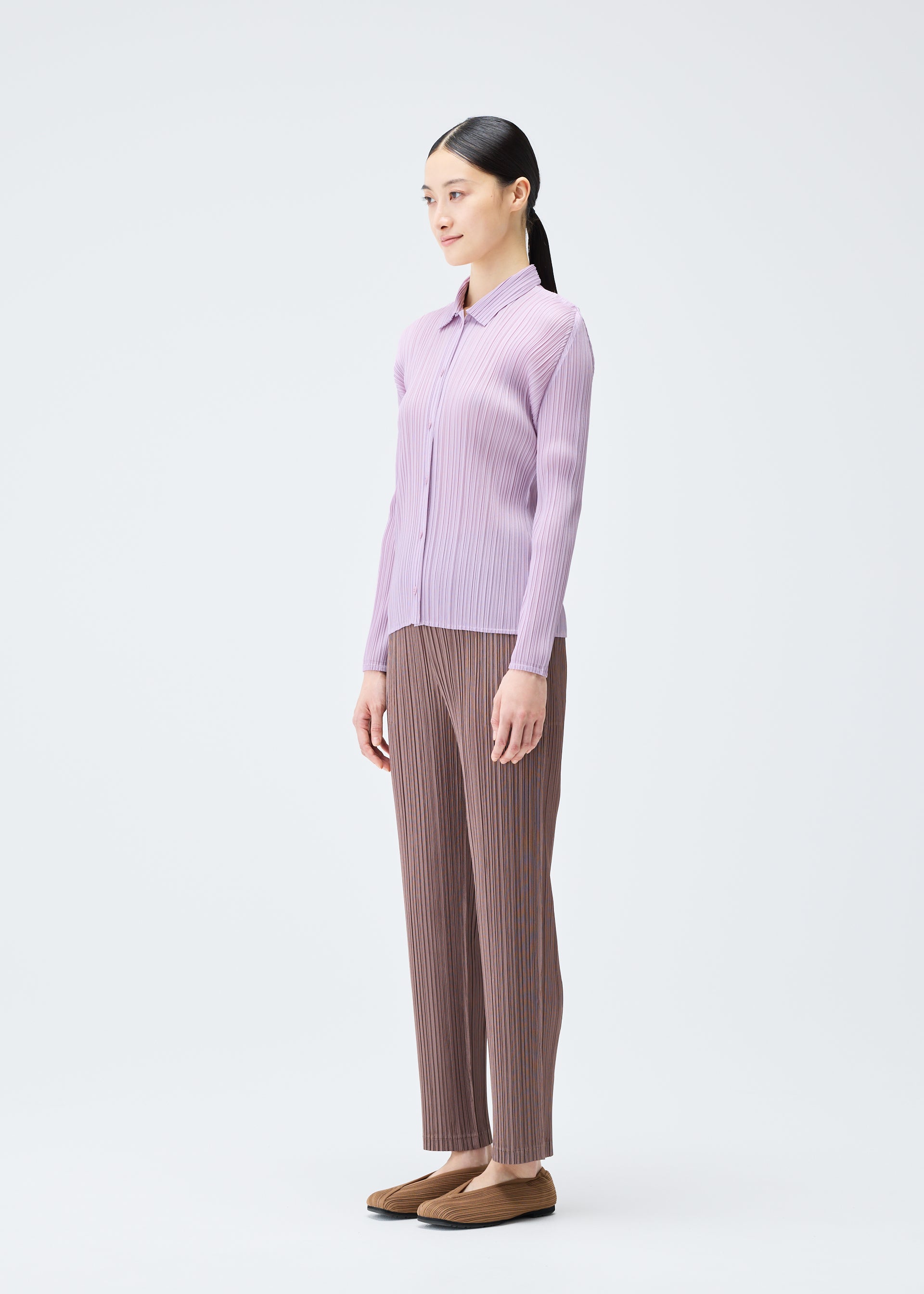 PLEATS SHIRT、ウィメンズ_トップス_シャツ、着用画像2