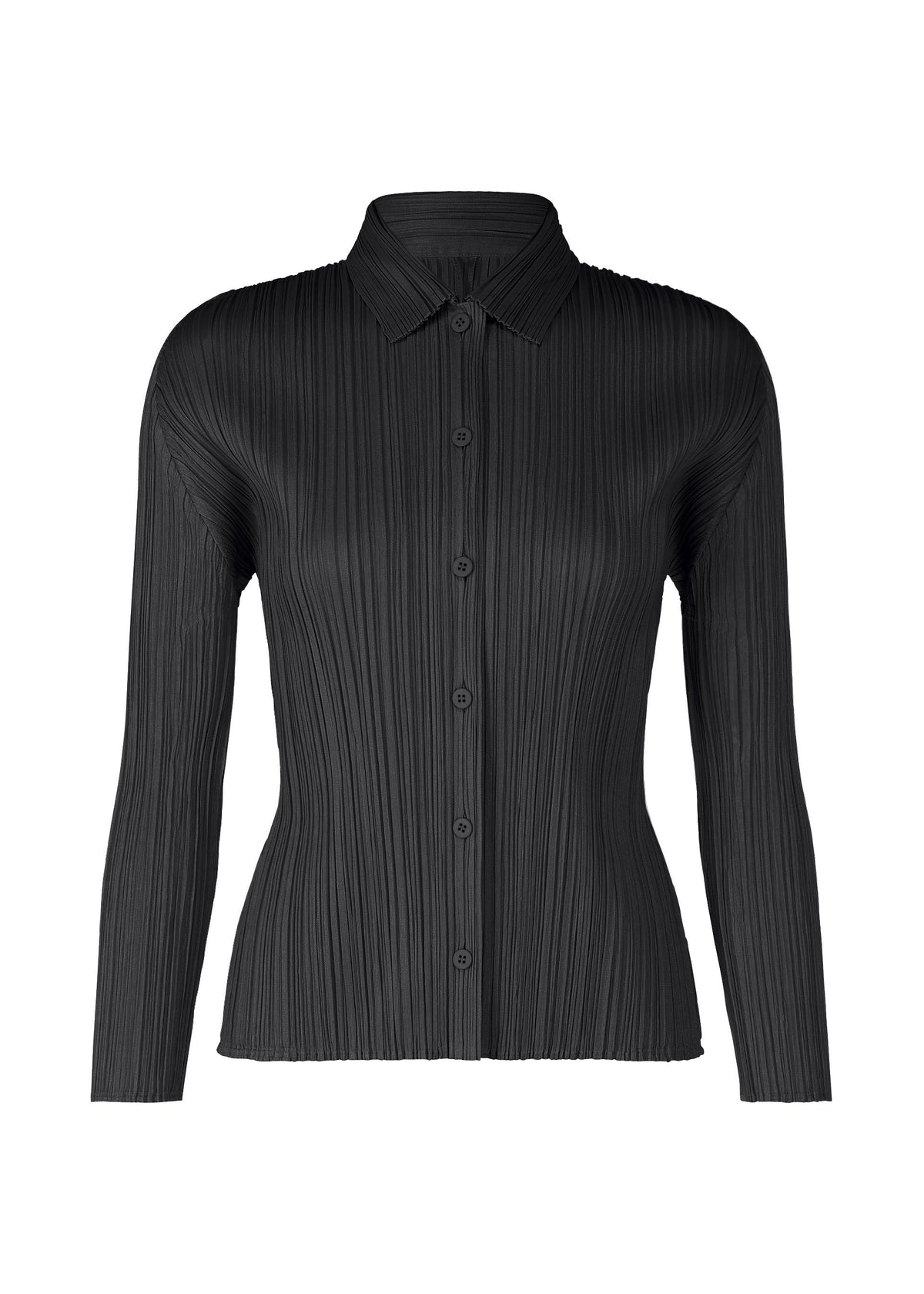 PLEATS SHIRT、ウィメンズ_トップス_シャツ、ブラック