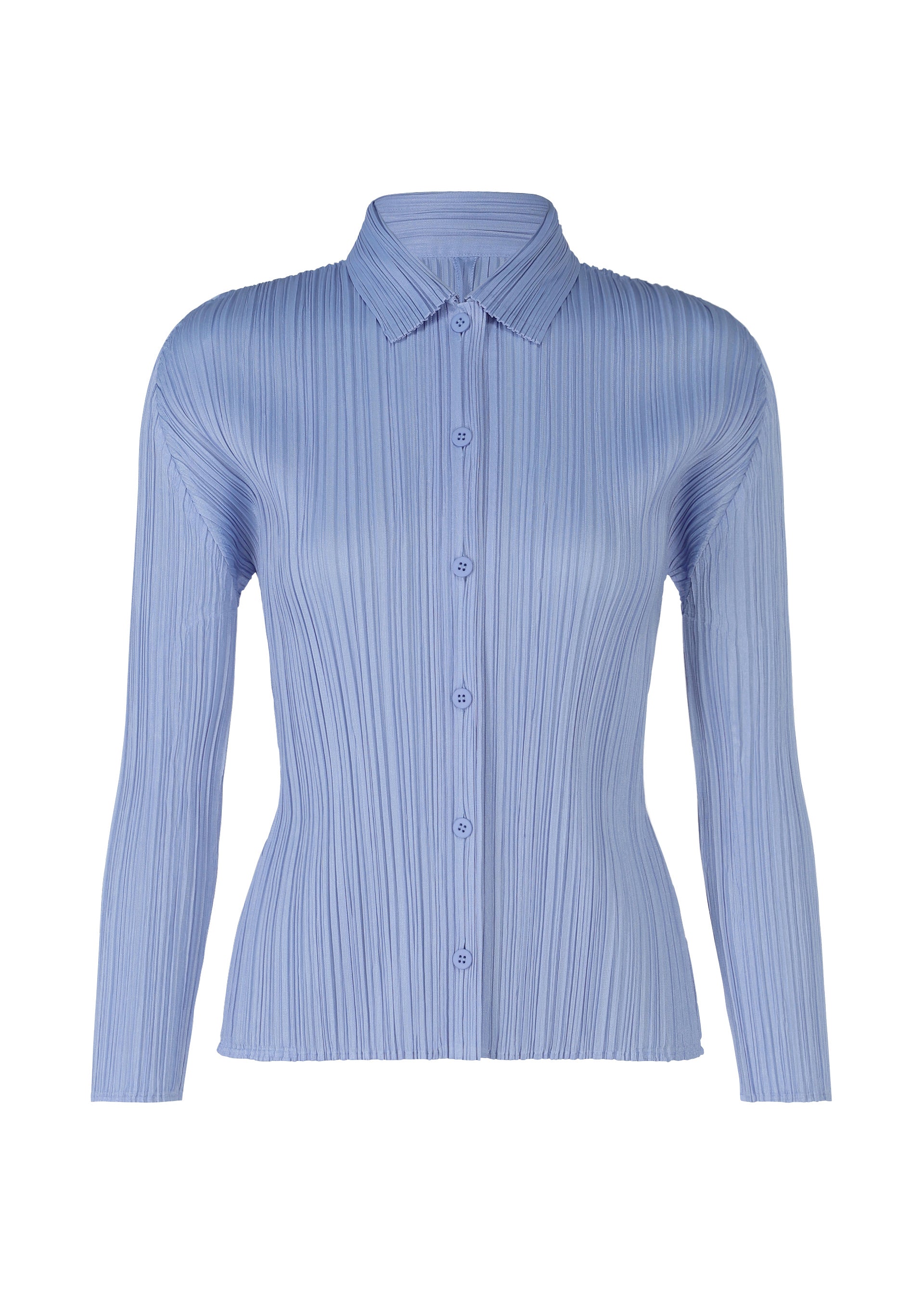 PLEATS SHIRT、ウィメンズ_トップス_シャツ、ブルー
