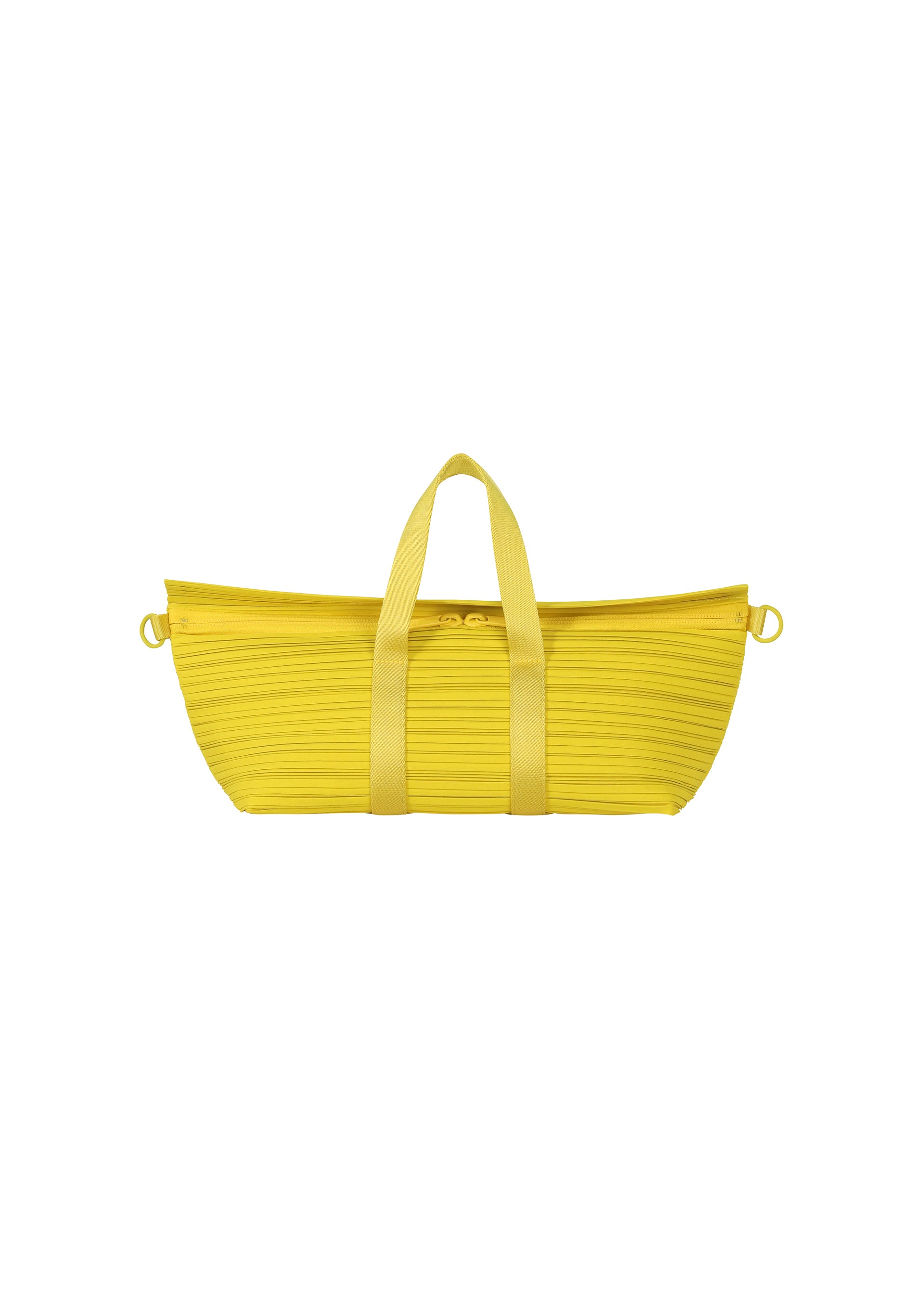 PLEATS BOSTON BAG、バッグ&財布_ハンドバッグ、イエロー