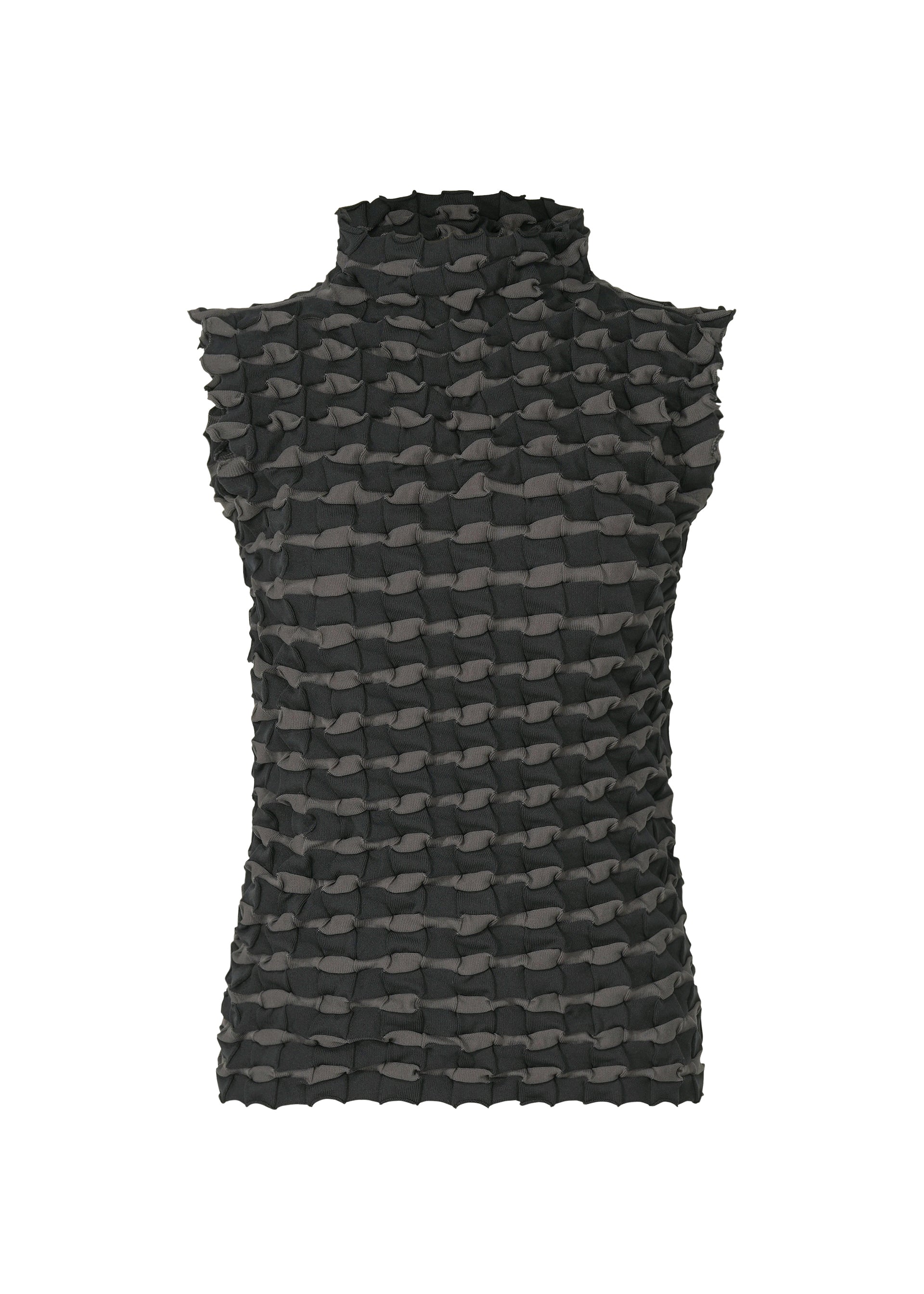 876 ミーイッセイミヤケ ノースリーブ タートルネック 総柄 TWIST KNIT – isseymiyake.com