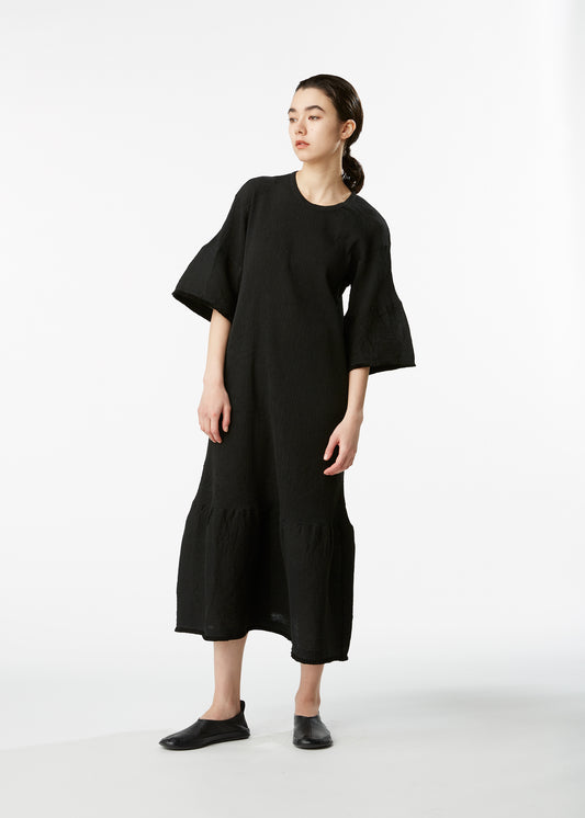KYO CHIJIMI HEM LINE FRINGE、ウィメンズ_ワンピース、着用画像1