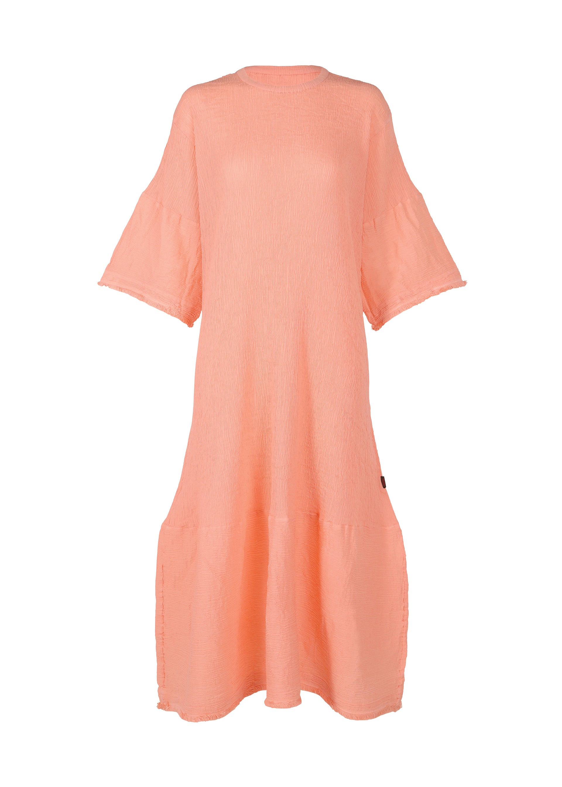 KYO CHIJIMI HEM LINE FRINGE、ウィメンズ_ワンピース、ピンク