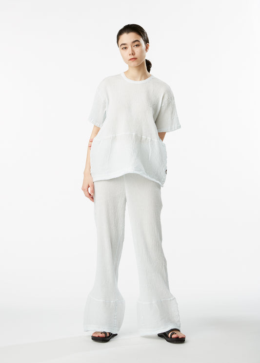 KYO CHIJIMI HEM LINE FRINGE、ウィメンズ_トップス_トップ、着用画像1