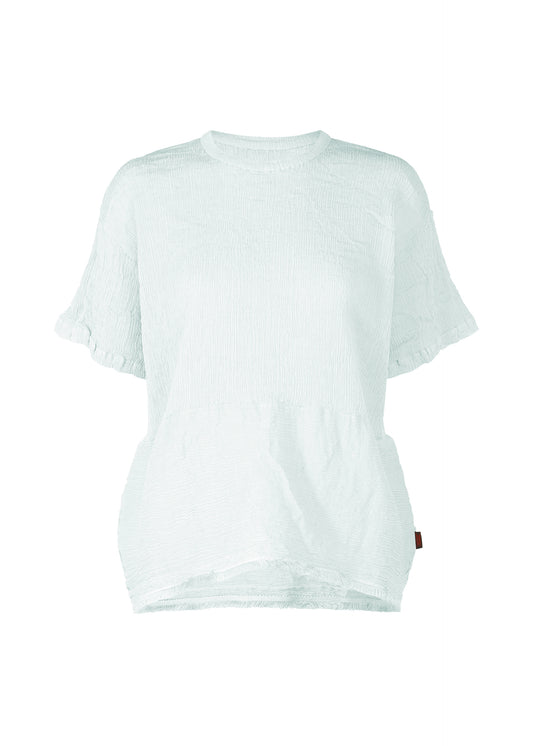 KYO CHIJIMI HEM LINE FRINGE、ウィメンズ_トップス_トップ、ブルー
