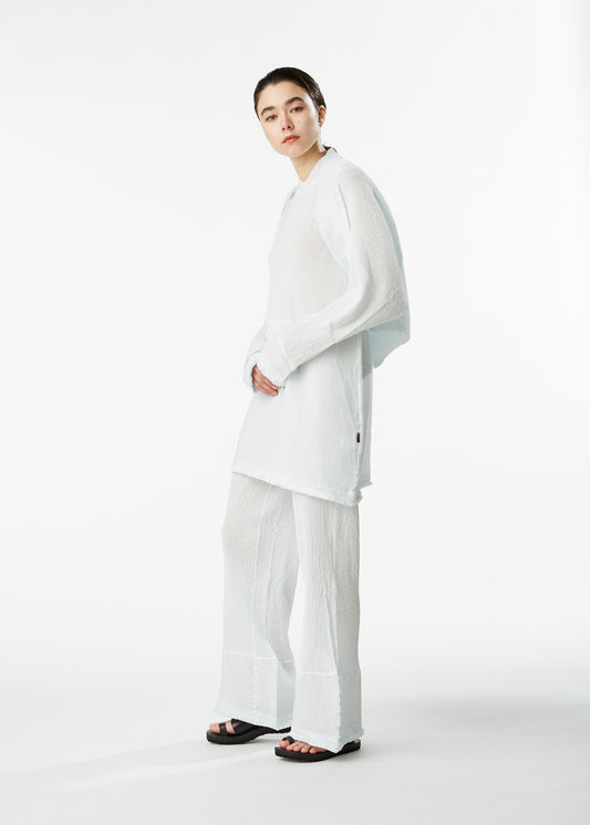 KYO CHIJIMI HEM LINE FRINGE、ウィメンズ_トップス_トップ、着用画像1