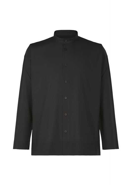 BOW-TIE PRESS SHIRT、メンズ_トップス、ブラック