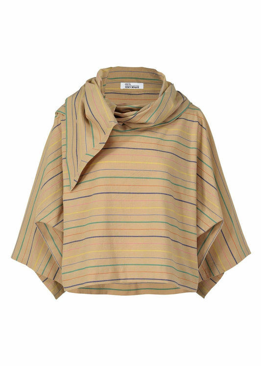 STRIPE COTTON、ウィメンズ_トップス、ブラウン