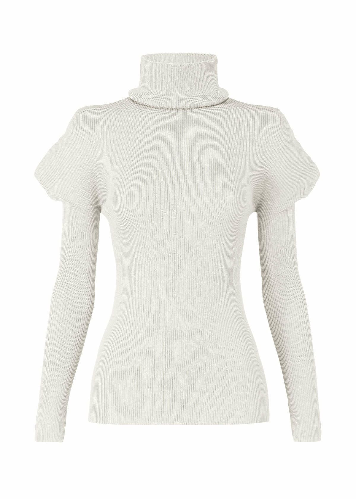 FLAT RIB KNIT、ウィメンズ_トップス、グレー