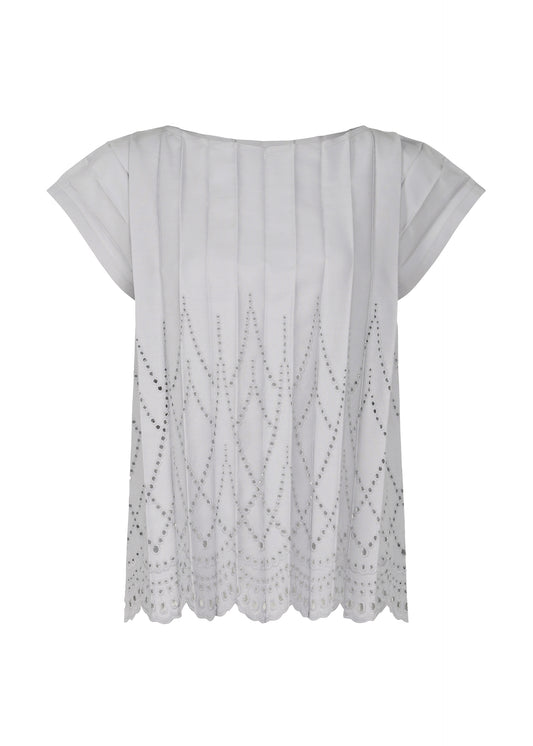 LACE PLEATS、ウィメンズ_トップス_トップ、グレー