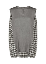GINGHAM CHECK SEE-THROUGH CREPE