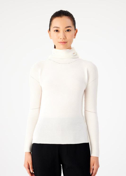 KNIT STRETCH PLEATS、ウィメンズ_トップス_トップ、着用画像1