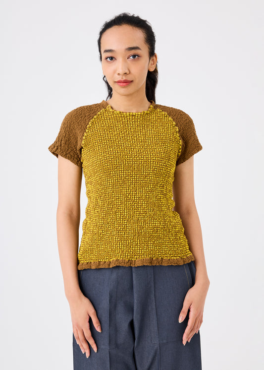 GINGHAM CHECK CAULIFLOWER、ウィメンズ_トップス_トップ、着用画像1