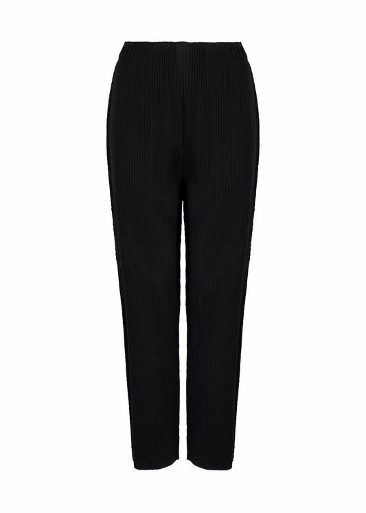 FINE KNIT PLEATS BLACK、ウィメンズ_パンツ、ブラック