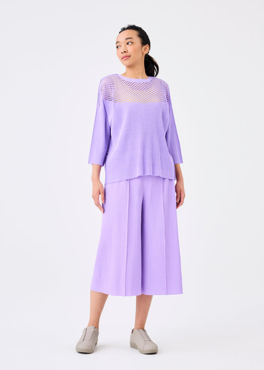 MIX FINE KNIT PLEATS BOTTOM、ウィメンズ_パンツ、着用画像1