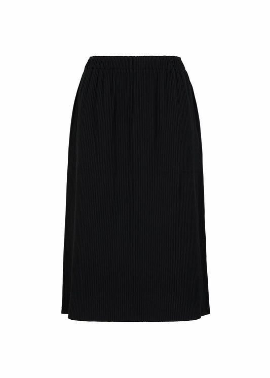 FINE KNIT PLEATS BLACK、ウィメンズ_スカート、ブラック