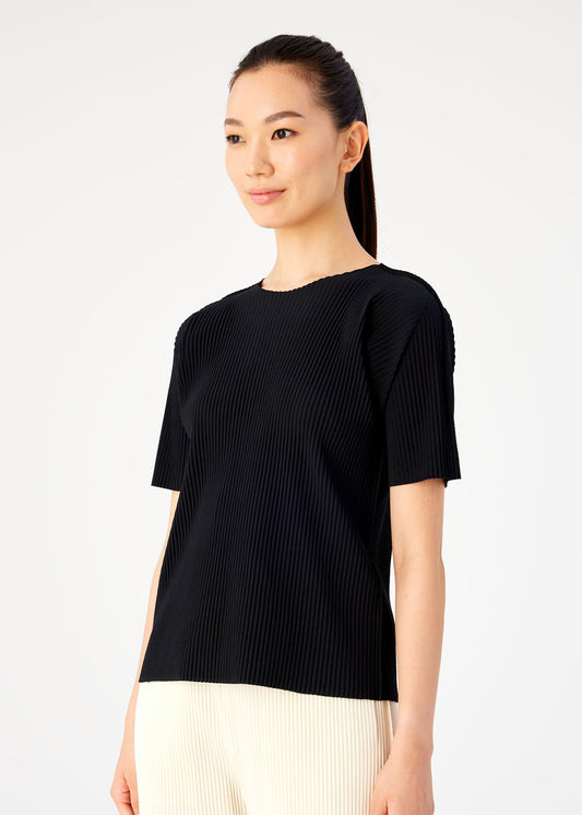 FINE KNIT PLEATS BLACK、ウィメンズ_トップス_トップ、着用画像1