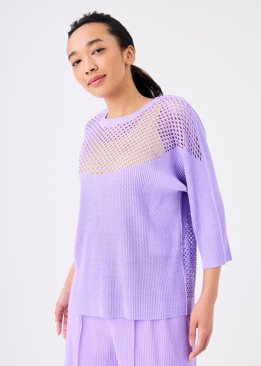 MIX FINE KNIT PLEATS、ウィメンズ_トップス_トップ、着用画像1